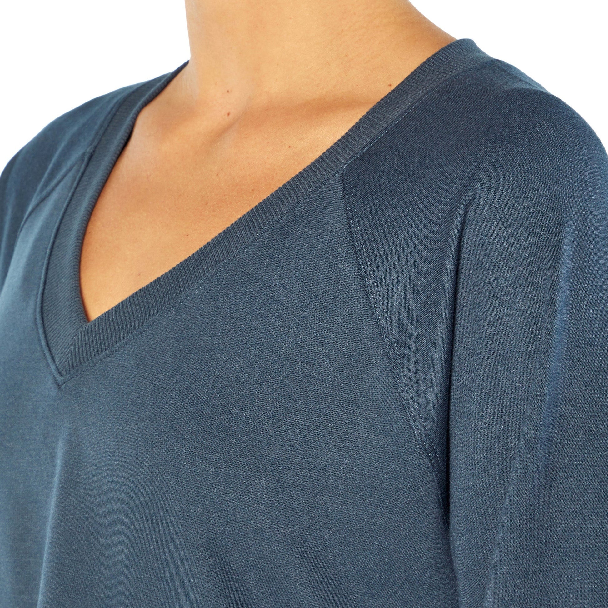 Desi Pullover V-Neck With Raglan Long Sleeves - Zealous