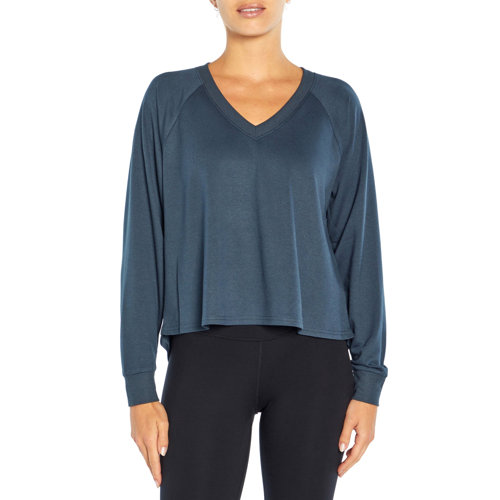 Desi Pullover V-Neck With Raglan Long Sleeves - Zealous