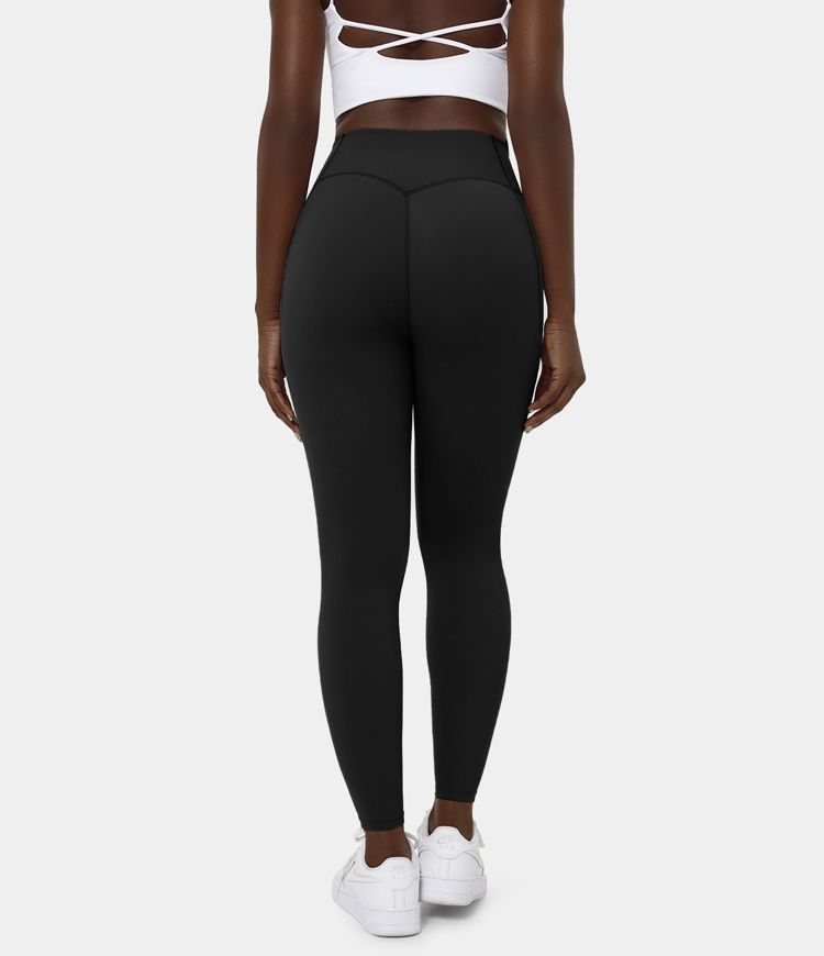 High Waisted Side Pocket Shaping Training 7/8 Leggings - Zealous