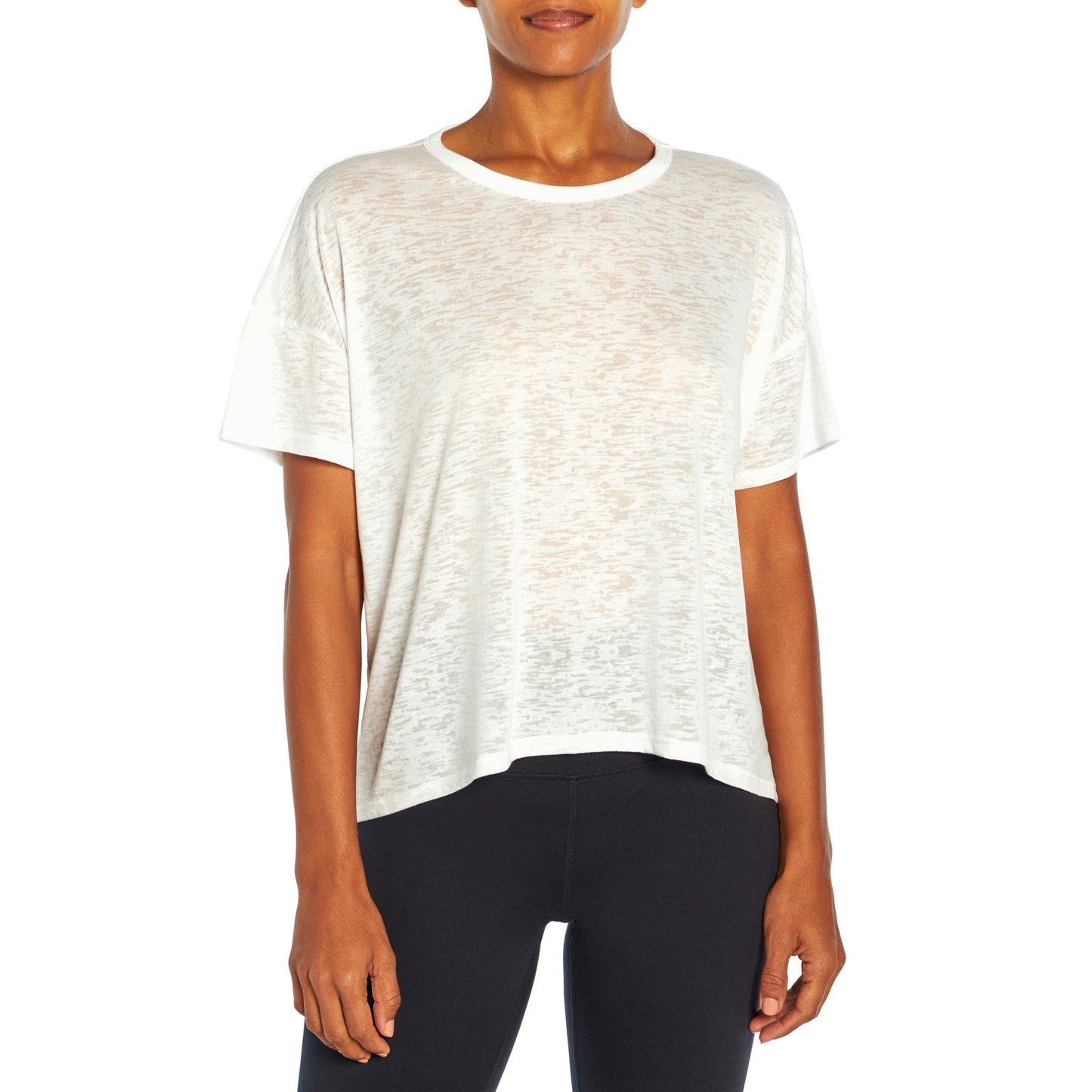 Maci Wash Distress Burnout Crop Tee - Zealous