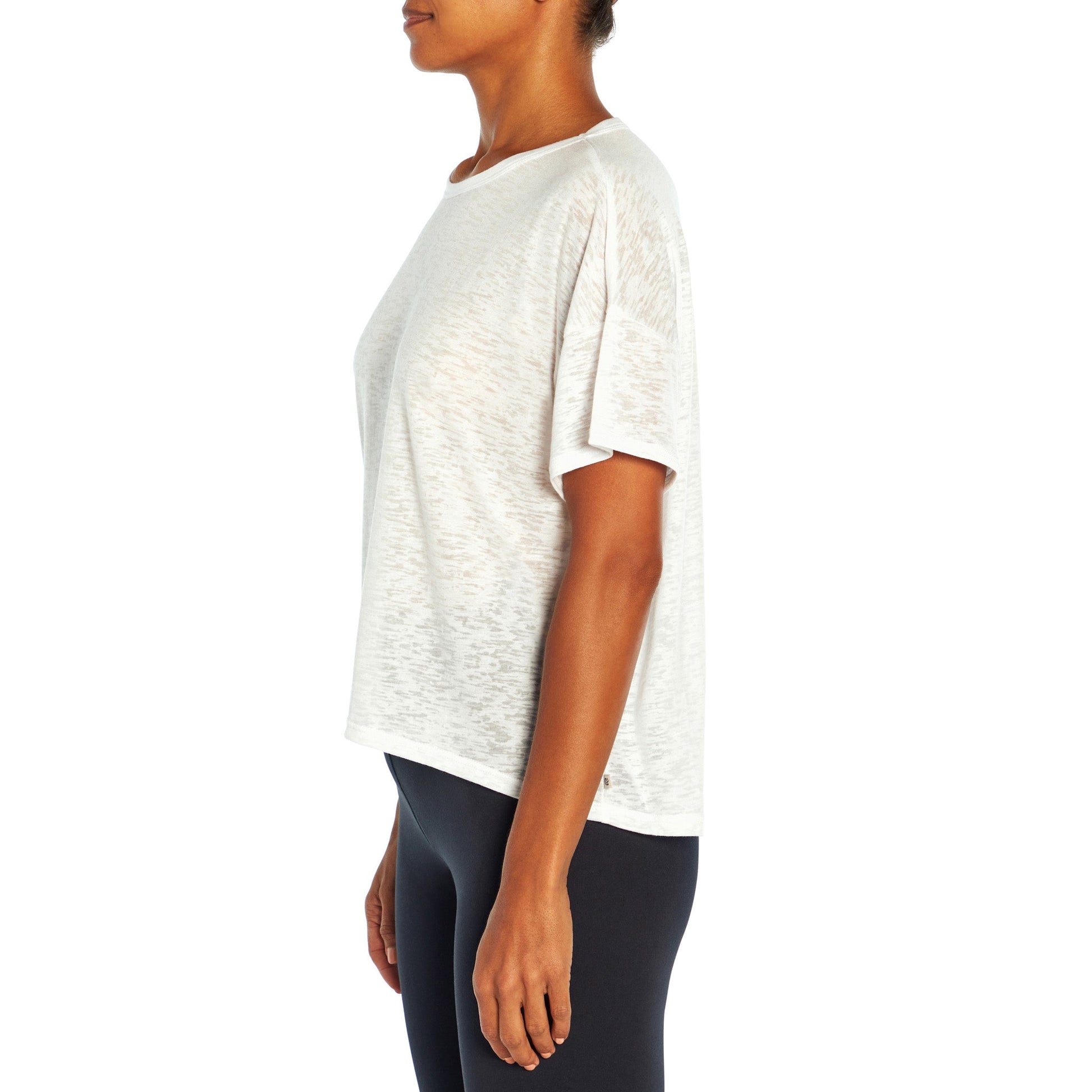 Maci Wash Distress Burnout Crop Tee - Zealous