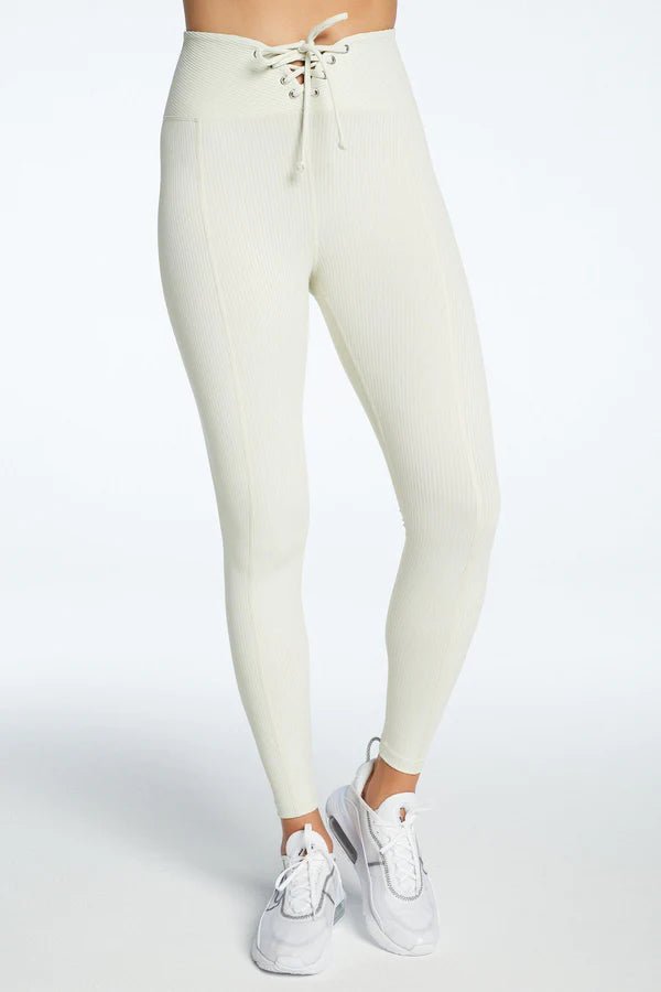 Year Of Ours Ribbed Football Legging Beige- Zealous