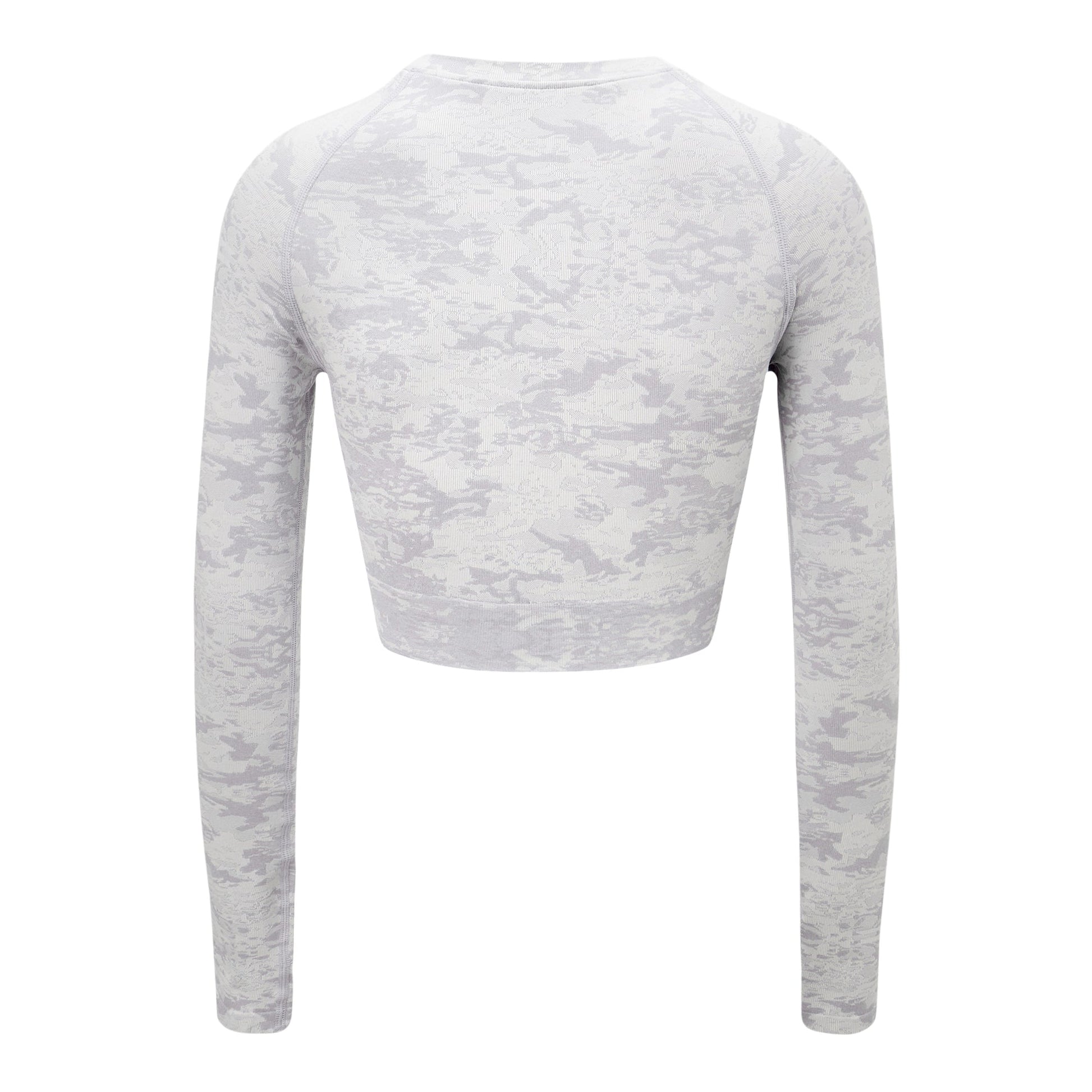 Rose Camouflage Crop Long Sleeve Top - Zealous