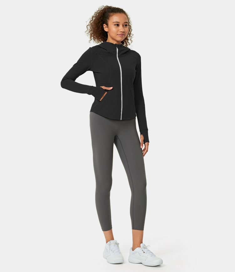 Under armour jacket hot sale with thumb holes